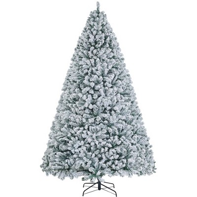 Yaheetech 4.5Ft/6Ft/7.5Ft/9Ft Frosted Artificial Christmas Tree with Foldable Stand