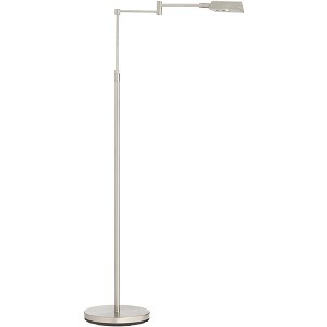 360 Lighting Zema Traditional Pharmacy Floor Lamp 49 1/2" Tall Brushed Nickel LED Adjustable Swing Arm for Living Room Reading Bedroom Offic - 1 of 4