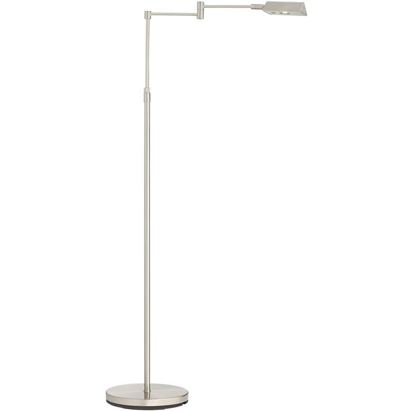 360 Lighting Zema Traditional Pharmacy Floor Lamp 49 1/2" Tall Brushed Nickel LED Adjustable Swing Arm for Living Room Reading Bedroom Offic, 1 of 10