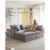 Swtroom 120"L-Shaped Boneless Cloud Modular Sectional Sofa, 35D High-Density Foam with Extra-Wide Armrests, Compression Sectional Couches - 3 of 4