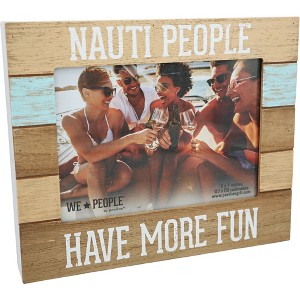 Pavilion Gift Company - Nauti People - 9" x 7.25" Frame (Holds 5" x 7" photo) - Single Image Frames - 1 of 4