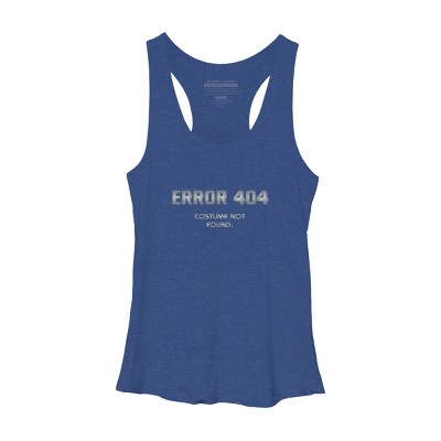 Women's Design By Humans Error 404 Costume not found, Halloween Design By InfaredDesigns Racerback Tank Top