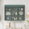 3-Door Wall-Mounted Glass Cabinet, Stylish Storage Solution for Kitchen, Living Room, Bathroom - 4 of 4