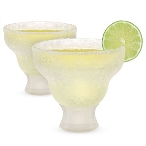 HOST Glass Margarita Freeze Insulated Gel Chiller Double Wall Frozen Cocktail, Set of 2 Margarita Glasses, One Size, Clear - 1 of 4