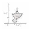 Black Bow Jewelry 10k White Gold St. Louis Blues NHL Extra Small Pendant - 2 of 3