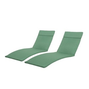 Christopher Knight Home Salem Outdoor Water Resistant Fabric Chaise Lounge Cushions (Set of 2) - 1 of 4