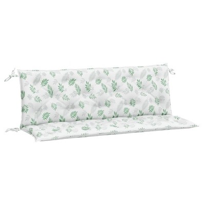 vidaXL Polyester Garden Bench Cushions, 2 Piece Set with Leaf Pattern, Indoor/Outdoor Use, Water Repellent and Durable