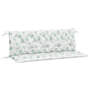 vidaXL Polyester Garden Bench Cushions, 2 Piece Set with Leaf Pattern, Indoor/Outdoor Use, Water Repellent and Durable - 1 of 4