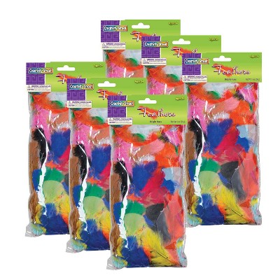 Creativity Street® Turkey Plumage Feathers, Bright Hues Assorted, Assorted  Sizes, 1 oz. Per Bag, 6 Bags