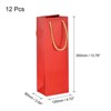 Unique Bargains Paper Reusable Sturdy Wine Tote Bag Gift Bags with Rope Handles 12 Pcs - 2 of 4