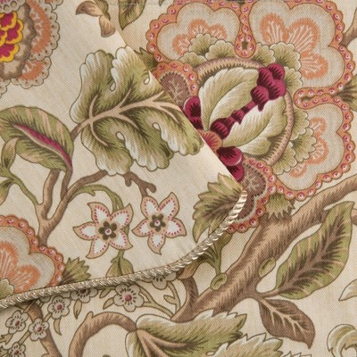 Antique Floral Polyester Cotton Rod Pocket Valance 50" x 15"