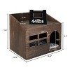 Artloge Rustic Wood Cat House Pet Dog Puppy Bed Platform Cat Litter Box Enclosure Furniture Shelter Cabinet Nightstand Pet Crate - 2 of 4