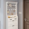 Shoe Storage Cabinet for Entryway, Slim Shoe Cabinet with 3 Flip Doors, 2 Drawers and Hanger, Freestanding Shoe Rack Organizer - 4 of 4