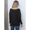 Coolmee Women's Fall Sweaters 2025 Casual Long Batwing Sleeve Loose Off Shoulder Knit Pullovers Tops - 2 of 4