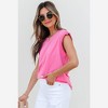 Amaryllis Women’s Braided Sleeve Detail Sleeveless Relaxed Fit Casual Solid Top Lightweight Versatile - 4 of 4