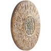 Metal Floral Wall Decor with Embossed Details Gold - Olivia & May - 4 of 4