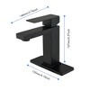 ALEXOUN Waterfall Spout Bathroom Faucet,Single Handle Bathroom Vanity Sink Faucet - 3 of 4
