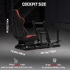 Dardoo Adjustable Aluminum Sim Racing Cockpit with Red Seat, for Logitech, Thrustmaster,Fanatec & Moza,Not Include Steering Wheel,Pedals,Handbrake - 3 of 4