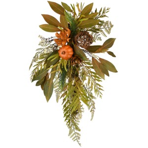 26" Harvest Wall Flower Swag - 1 of 4