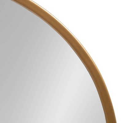 Gold Full-Length Rectangular Wall Mirror with Metal Frame