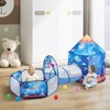 VEVOR 3 in 1 Kids Play Tent with Tunnel for Boys, Girls, Babies and Toddlers, Indoor/Outdoor Pop Up Playhouse with Carrying Bag, Blue - 2 of 4