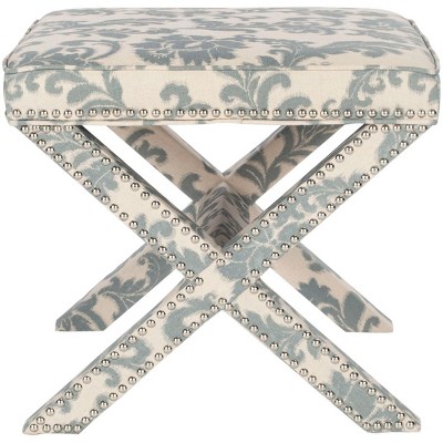 Palmer Ottoman with Nail Heads  - Safavieh