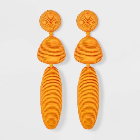 Sugarfix By Baublebar Threaded Statement Drop Earrings Orange Target