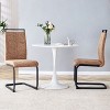 CAVINAS Modern Dining Chairs with High Back Upholstery and Black Metal C-Shaped Legs, Set of 4, for Dining Room, Kitchen, Office - 2 of 4