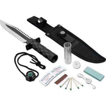 Fleming Supply Frontiersman Survival Knife and Kit with Sheath - 12"