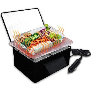 Zone Tech Food Heating Lunch Box - Insulated Warmer & Heater Black Lunch Box for Meals Reheating & Food Cooking -Picnics, Travelling, Office & Camping - 1 of 4