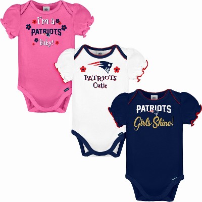 Gerber Nfl Baby Boys' Long Sleeve Bodysuits, 2-pack, New England Patriots :  Target