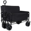 Whisen 3-in-1 Convertible Folding Wagon Cart with Bench Seat & Storage, 500lbs Heavy-Duty Utility Wagon - 2 of 4