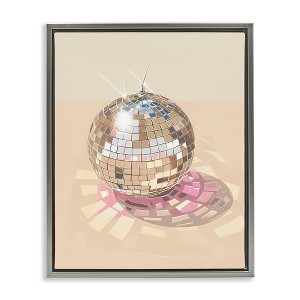 Stupell Industries Dazzling Disco Ball Refraction Floating Frame Canvas Art - 1 of 4