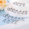 10-Pair Hypoallergenic CZ Stud Earrings - Stainless Steel Square & Round Cubic Zirconia Set for Women & Men - 3 of 4