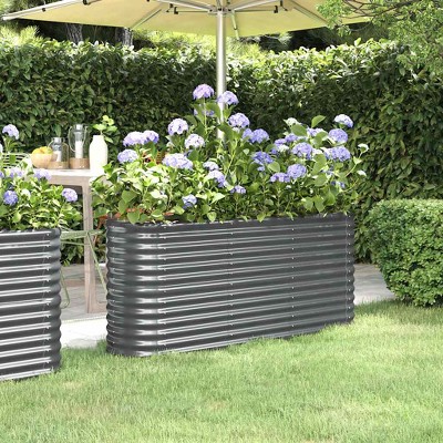 Garden Raised Bed Powder-coated steel vidaXL