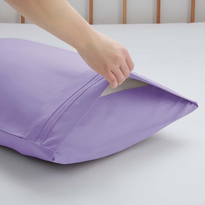 Lavender Hypoallergenic Cotton Standard/Queen Pillowcases Set