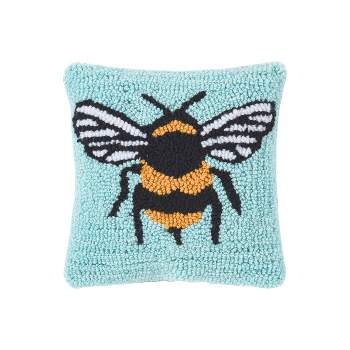 C&F Home 8" x 8" Bumble Bee Hooked Petite Throw Pillow