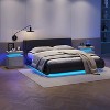 NicBex 13.7 inch Wide Nightstand with 2 Drawers,Side Table with Multi-color Adjustable LED Lights,Bedside Table for Bedroom,Living Room - 2 of 4