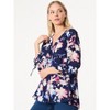 Jones New York Plus Size Floral Button-Front Collarless Tunic - 2X - 2 of 3