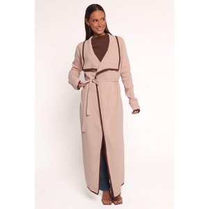 Vallis Contrast Trim Long Cardigan - 1 of 4