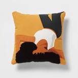 18"x18" Square Shinin Cotton Decorative Pillow Dark Yellow - Room Essentials™