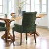 Upholstered Chenille Set Of 1 Dining Chair with Arms, Tufted Back, Curved Rubberwood Legs, Elegant Accent Club Chair for Dining Room or Kitchen - 2 of 4