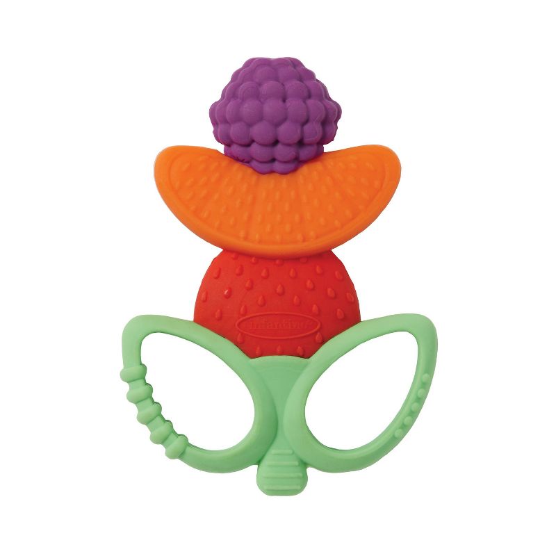 Infantino Little Nibbles Textured Silicone Teether - Fruit, 1 of 6