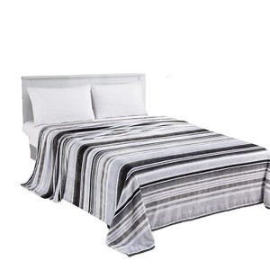 Plazatex Luxurious Ultra Soft Lightweight Cole Printed Blanket Grey - 1 of 4