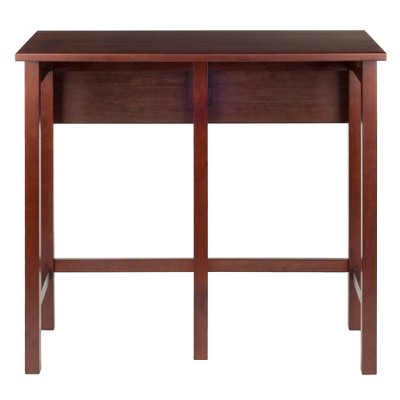 Antique Walnut Extendable Bar-Height Dining Table with Leaf