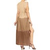LA LEELA Women's Summer Vacation Holiday Wear Beach Open Front Slouchy Duster Beachwear Cardigans - 3 of 4