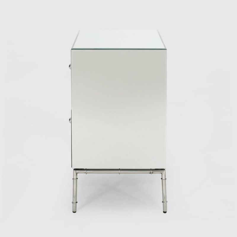 Crowley Modern Mirrored Cabinet Silver - Christopher Knight Home, 6 of 7