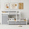 JUJABU Twin over Twin Loft Bunk Bed with Drawers and Ladder - 3 of 4