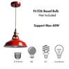 CLAXY Industrial Modern Pendant Light Kitchen Island Red Metal Barn - 4 of 4