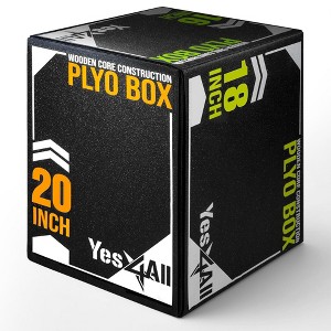 Yes4All 3-in-1 Padded Plyo Box with Wooden Core & Vinyl Cover 20